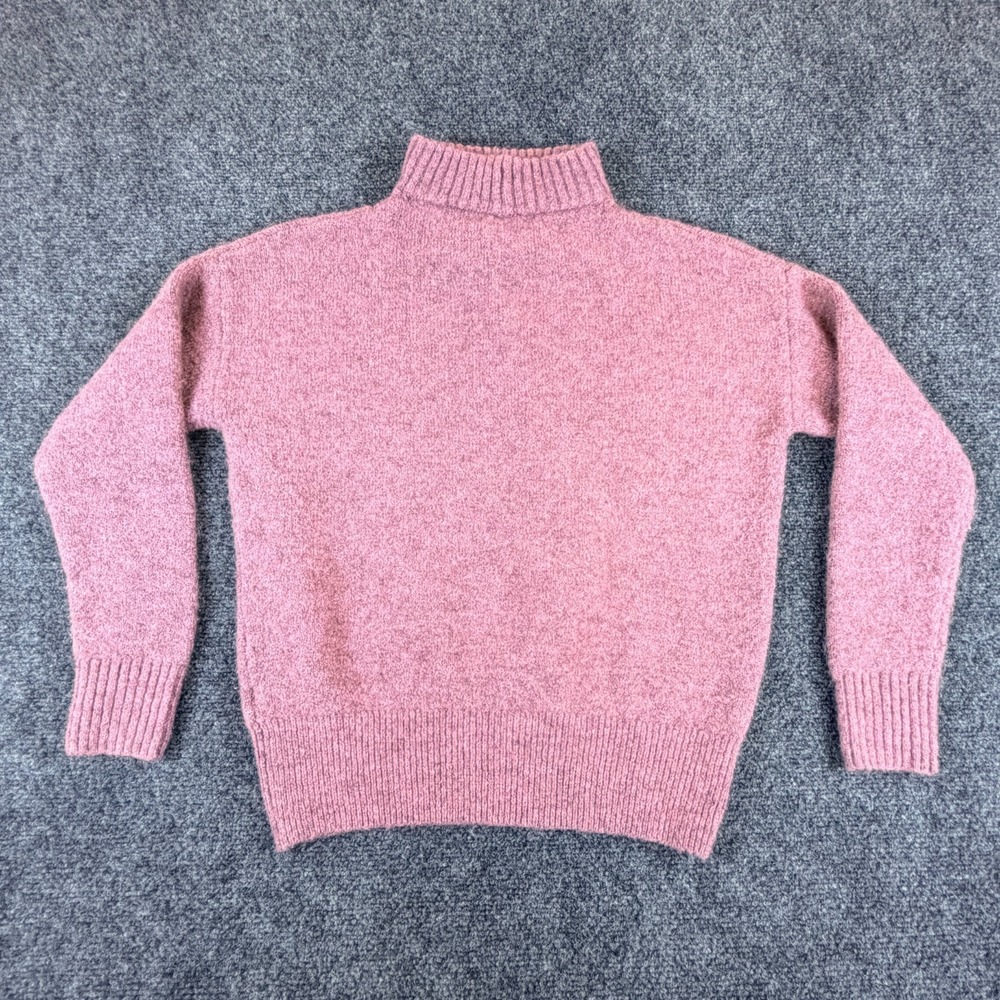 Madewell Dillon Pullover Sweater‎ Womens 2XS Heather Loganberry Ribbed Mock Neck - Picture 2 of 9